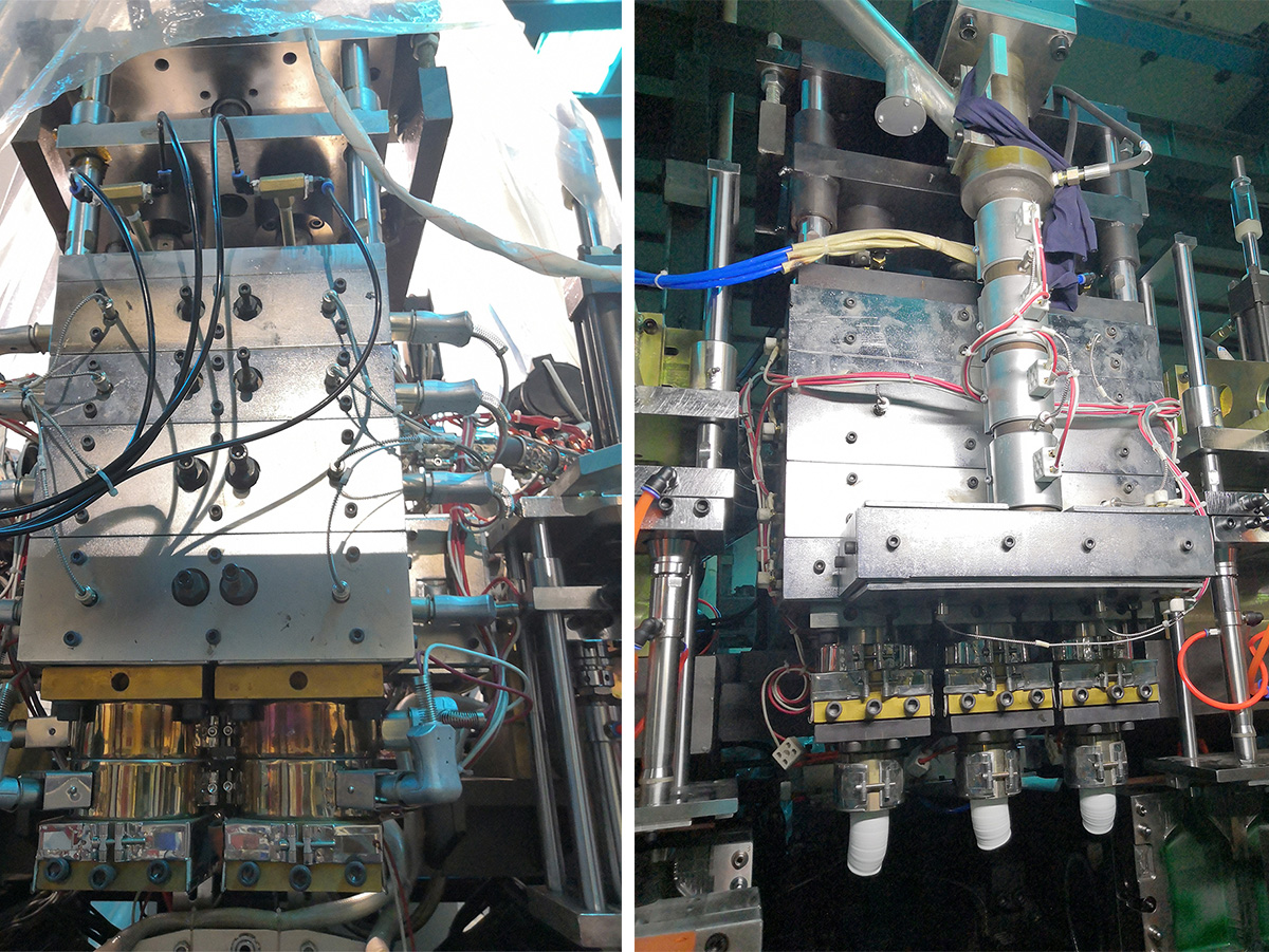 Máquina de moldeo por soplado y extrusión de estación doble MEPER para fabricar botellas químicas diarias