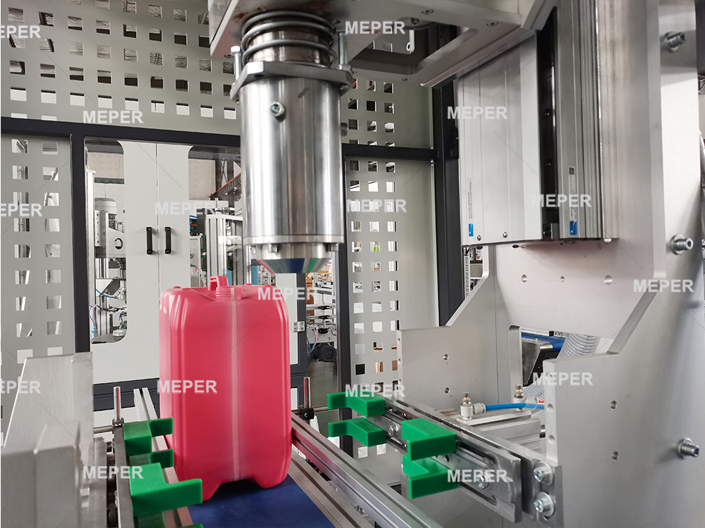 Máquina cortadora de cuello de boca de botella de plástico PET HDPE PP totalmente automática MEPER